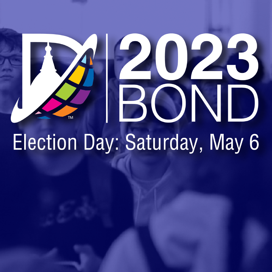 DISD Bond Logo, Blue Background